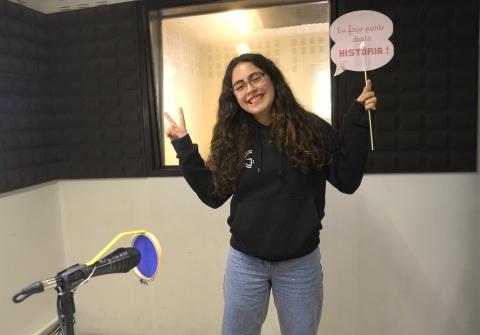 Aurora Pinho, vencedora do 1.º prémio, na categoria de Texto em Poesia, do 2.º ciclo, do 25.º Concurso Literário Jovem (2026).